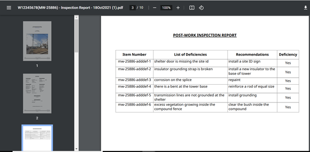 IQGeo-Workflow-Manager-Inspektionsberichte - Abb. 6.1