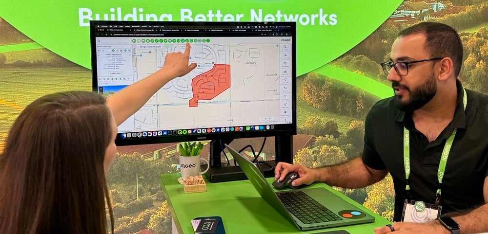 Vishal Shah IQGeo-Demo auf der Fiber Connect in Orlando