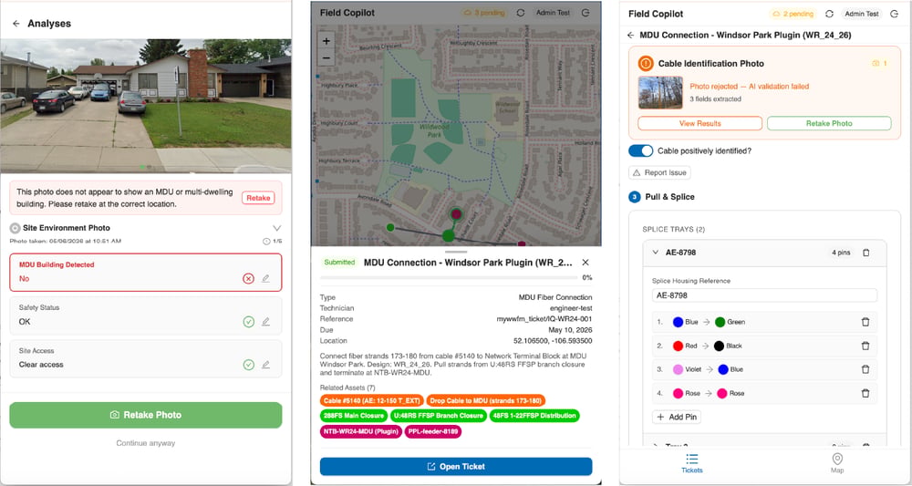 Vorschau auf die IQGeo-Mobile-App