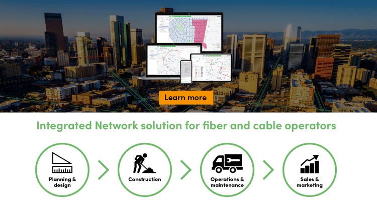 IQGeo Integrated Network Lösung für die Verwaltung von Glasfasernetzen