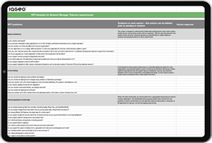 Glasfasernetzverwaltungssoftware RFP-Vorlage