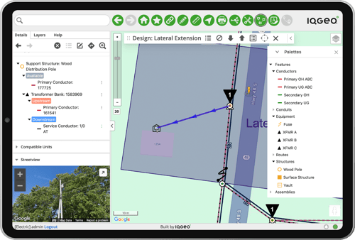 IQGeo Network Manager Electric digitale Feldplanung