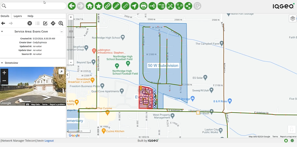 IQGeo-Network-Manager-Telekom-Faser-Entfernungsmessung