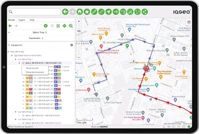 IQGeo-Network-Manager-Telekom-Splice-Tray-Verbindungen-Tabellenansicht-492X332