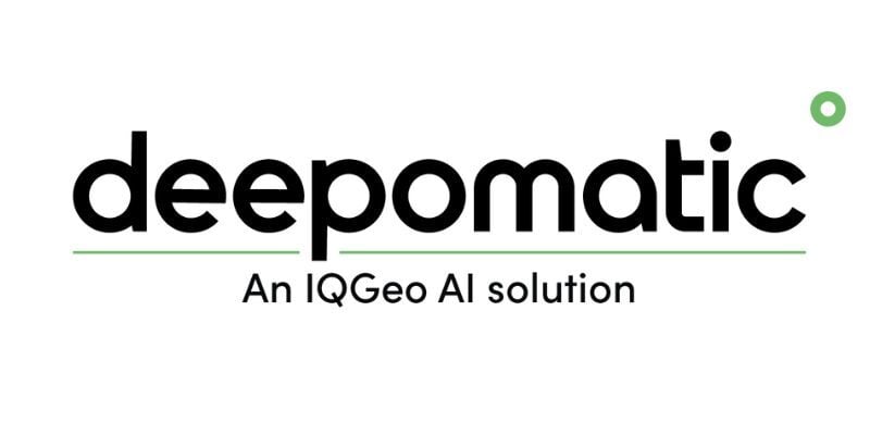 Das neue Deepomatic-Logo lautet "Deepomatic: Eine IQGeo AI-Lösung".